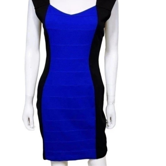 Express Dresses & Skirts - Express Blue and Black Mini Dress
